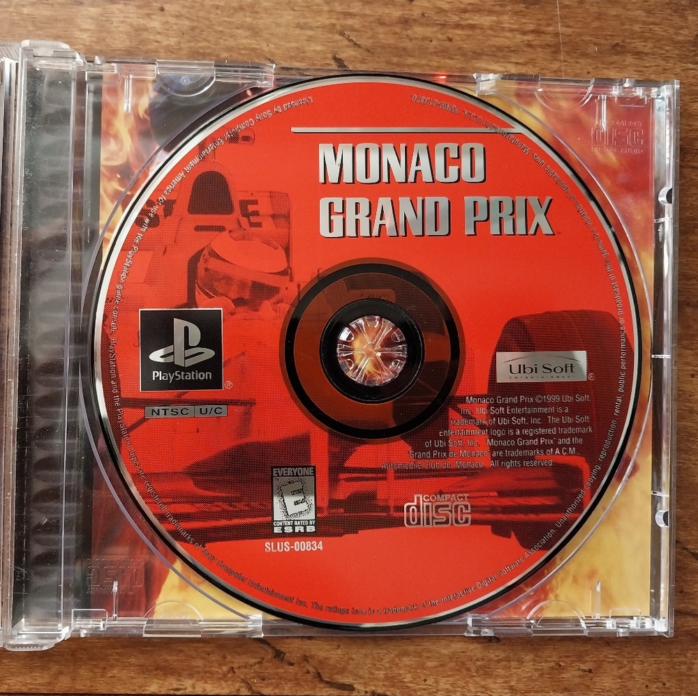 Monaco Grand Prix PlayStation One Game Disc - Red